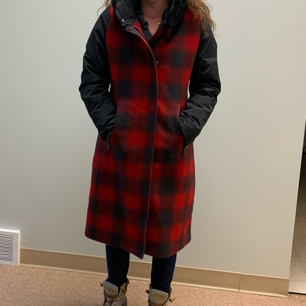 Pendleton Red And Black Plaid Coat
